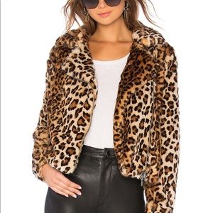 Rebecca MINKOFF Leopard bomber jacket ss L